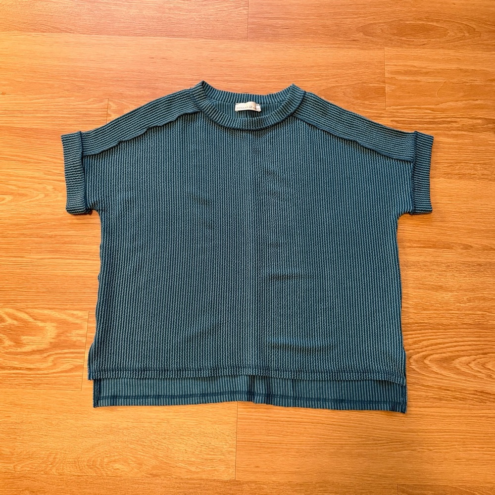 Zenana Outfitters Ribbed Shirt S/M